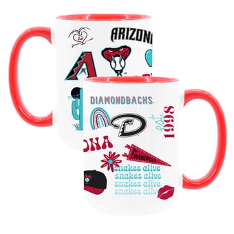 The Memory Company White Arizona Diamondbacks 15oz Loco Coffee Mug Two-Pack Set