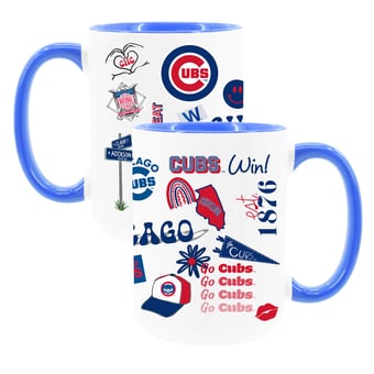 The Memory Company White Chicago Cubs 15oz Loco Coffee Mug Two-Pack Set