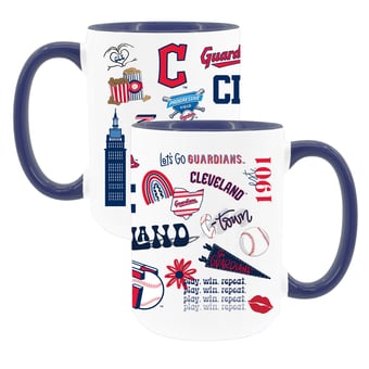 The Memory Company White Cleveland Guardians 15oz Loco Coffee Mug Two-Pack Set