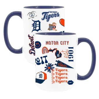 The Memory Company White Detroit Tigers 15oz Loco Coffee Mug Two-Pack Set