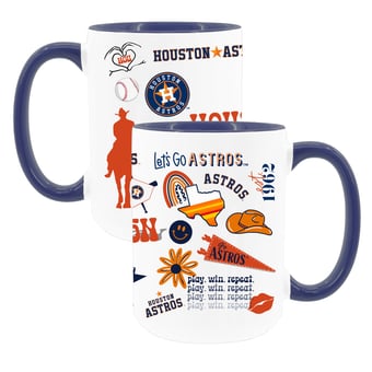 The Memory Company White Houston Astros 15oz Loco Coffee Mug Two-Pack Set