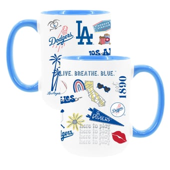 The Memory Company White Los Angeles Dodgers 15oz Loco Coffee Mug Two-Pack Set