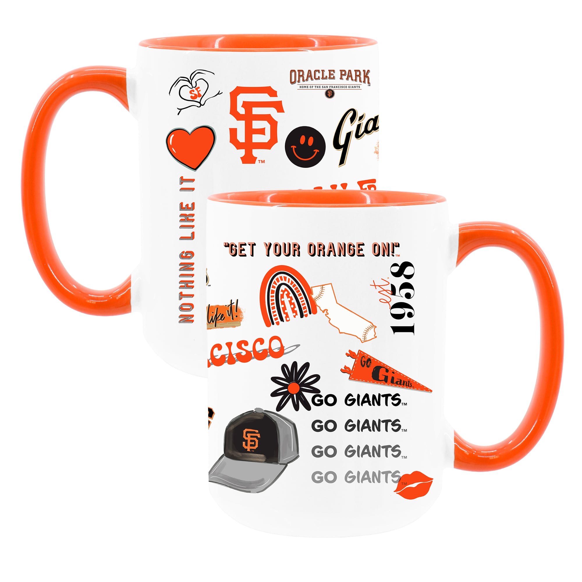 The Memory Company White San Francisco Giants 15oz Loco Coffee Mug Two-Pack Set
