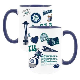 The Memory Company White Seattle Mariners 15oz Loco Coffee Mug Two-Pack Set