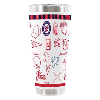 The Memory Company Washington Nationals 30oz Stainless Steel Sketchpad Tumbler