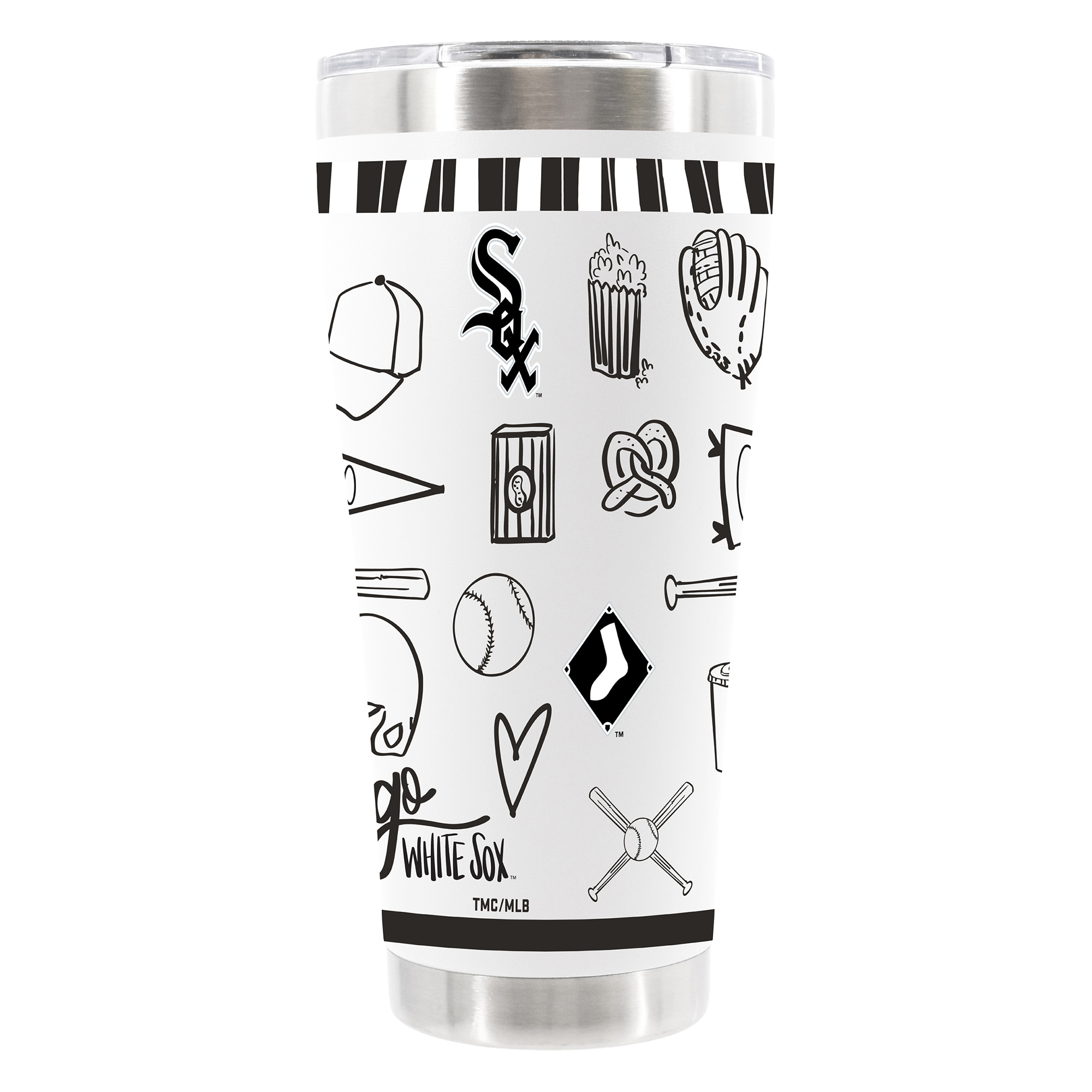 The Memory Company Chicago White Sox 30oz Stainless Steel Sketchpad Tumbler