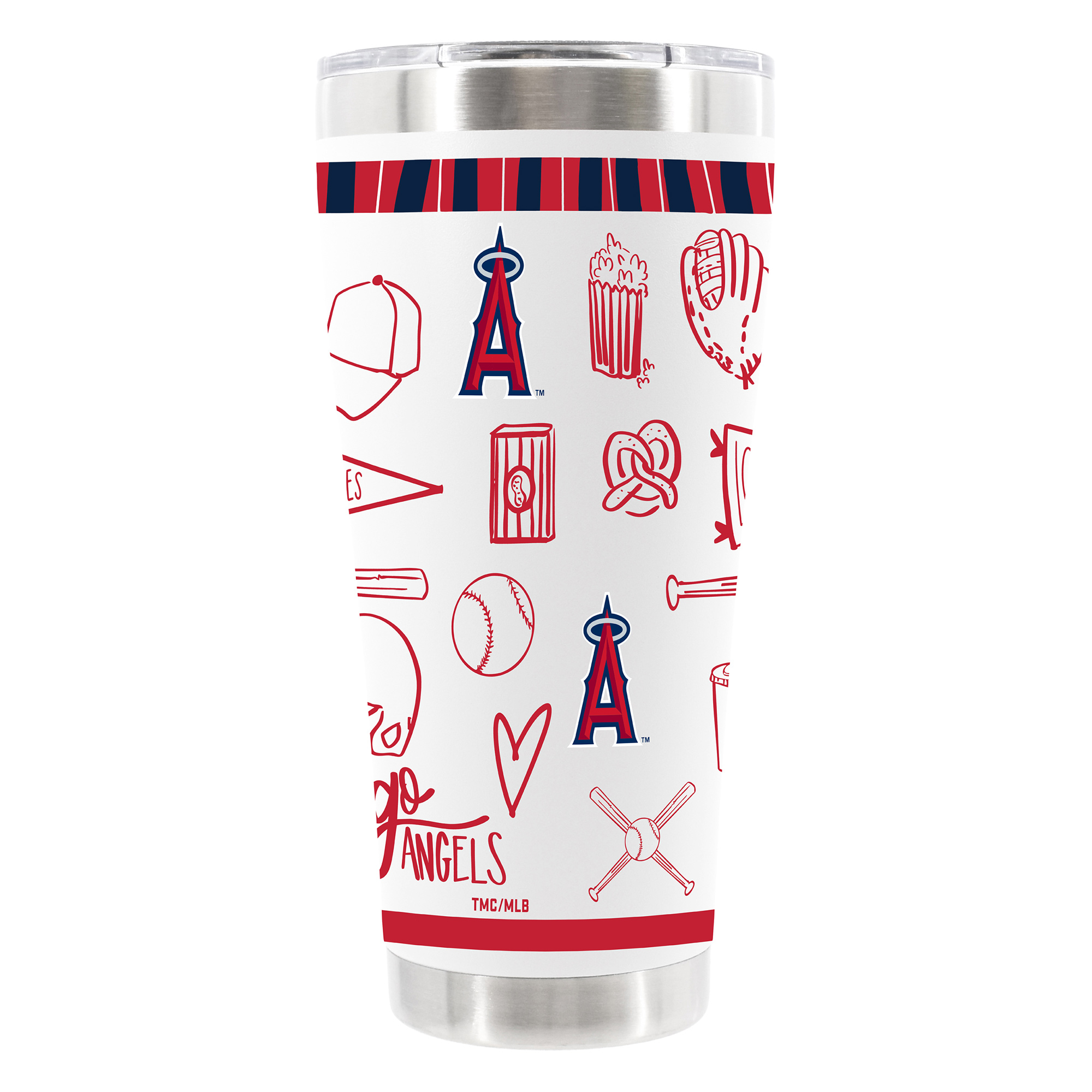 The Memory Company Los Angeles Angels 30oz Stainless Steel Sketchpad Tumbler