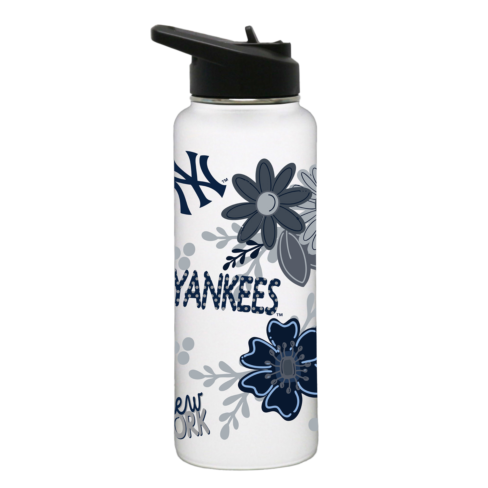 The Memory Company New York Yankees Flowers 34oz. Quencher Bottle