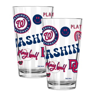 The Memory Company Washington Nationals Loco 16oz Pint Glass Two-Piece Set