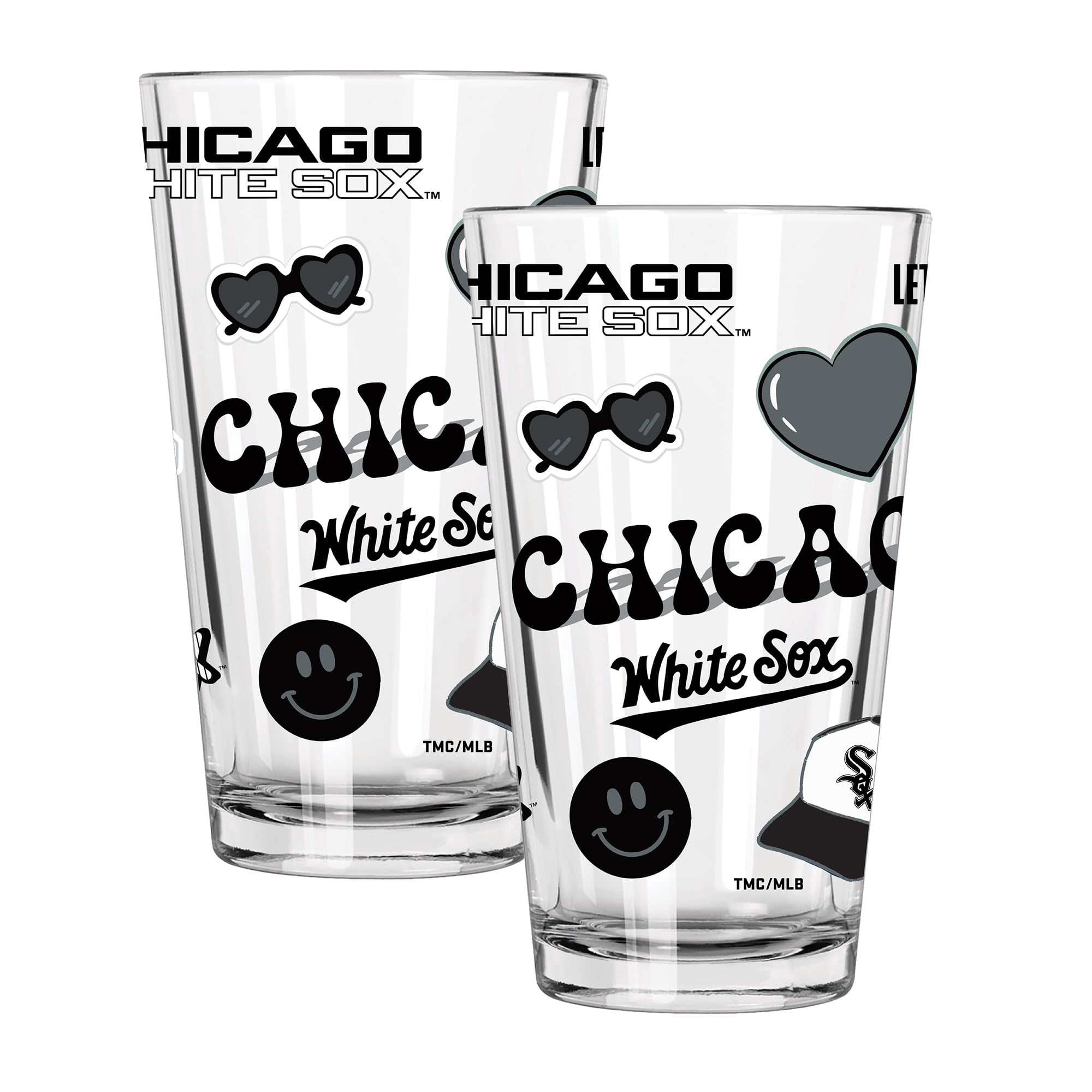 The Memory Company Chicago White Sox Loco 16oz Pint Glass Two-Piece Set