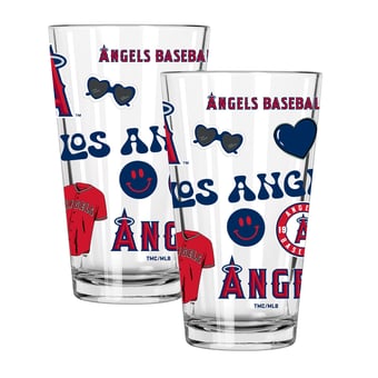 The Memory Company Los Angeles Angels Loco 16oz Pint Glass Two-Piece Set