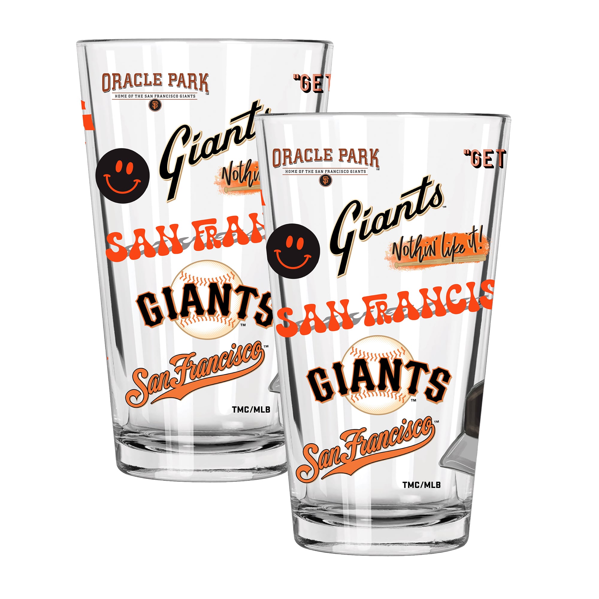 The Memory Company San Francisco Giants Loco 16oz Pint Glass Two-Piece Set