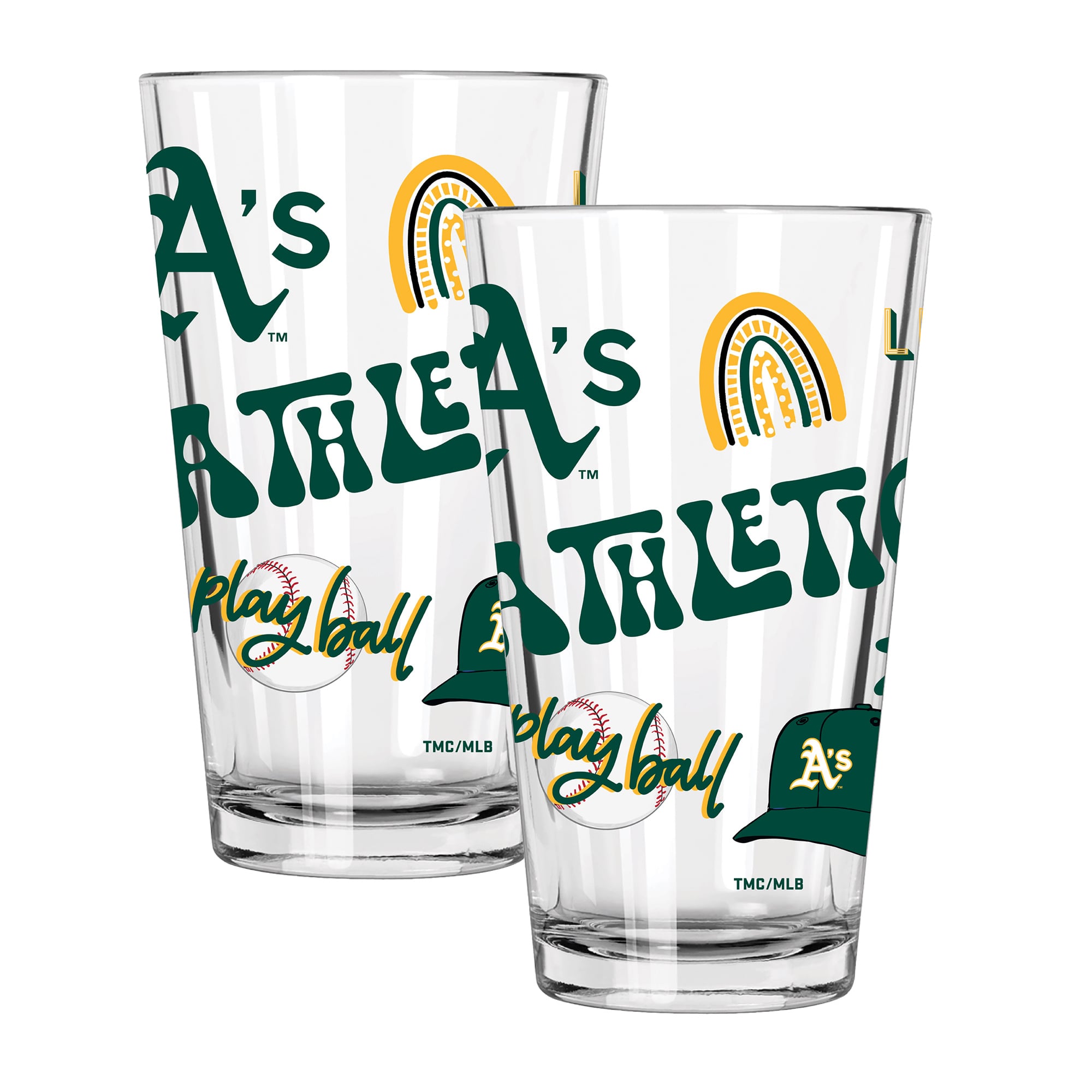 The Memory Company Athletics Loco 16oz Pint Glass Two-Piece Set
