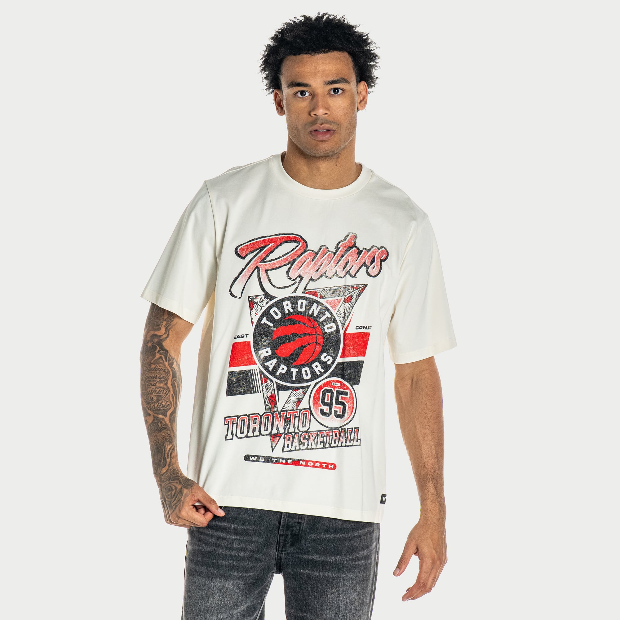 Unisex The Wild Collective White Toronto Raptors We The North Band T-Shirt