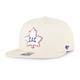 Men's '47 Cream Montreal Canadiens No Shot Vintage Captain Snapback Hat