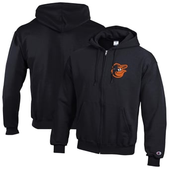 Men's Champion Black Baltimore Orioles Powerblend Full-Zip Hoodie