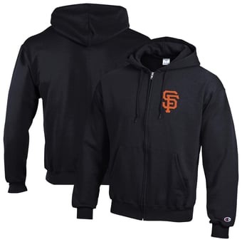 Men's Champion Black San Francisco Giants Powerblend Full-Zip Hoodie