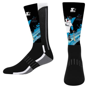 Youth Starter Black Miami Marlins Phenom Mascot Color Splash Crew Socks