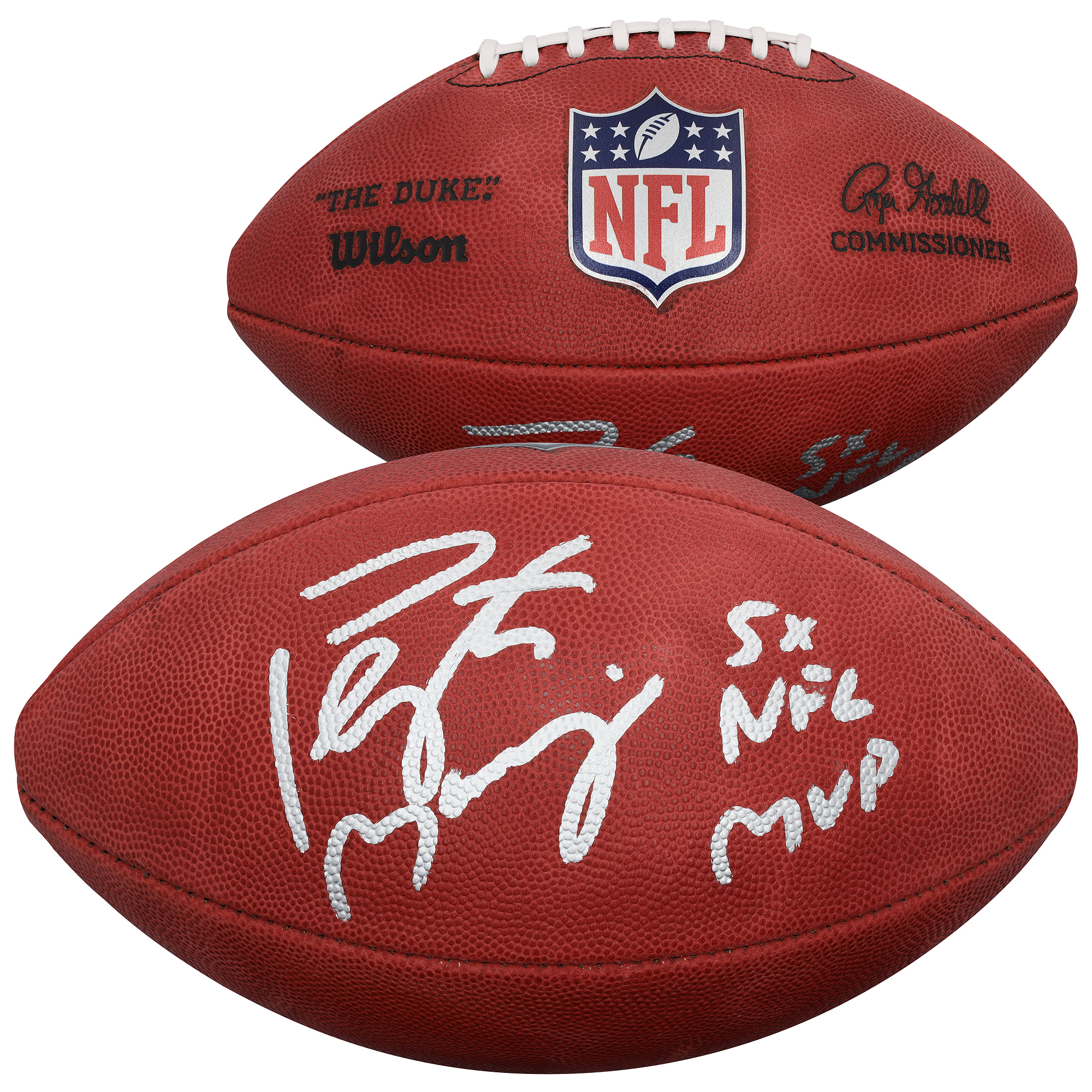 Peyton Manning Indianapolis Colts Autographed Duke Full Color Football with "5x NFL MVP" Inscription