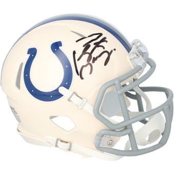 Peyton Manning Indianapolis Colts Autographed Riddell Retro Speed Mini Helmet