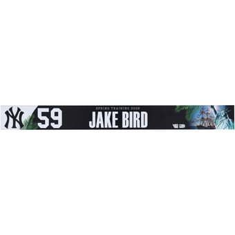 Jake Bird New York Yankees Player-Issued #59 Nameplate from 2026 MLB Spring Training