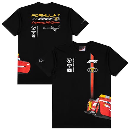 Formula 1 X Disney Monza 2026 Cars Lightning McQueen T-Shirt - Black - Unisex