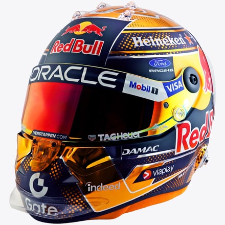 Max Verstappen Red Bull Racing 2026 Orange Lion Helmet - 1:4 Model