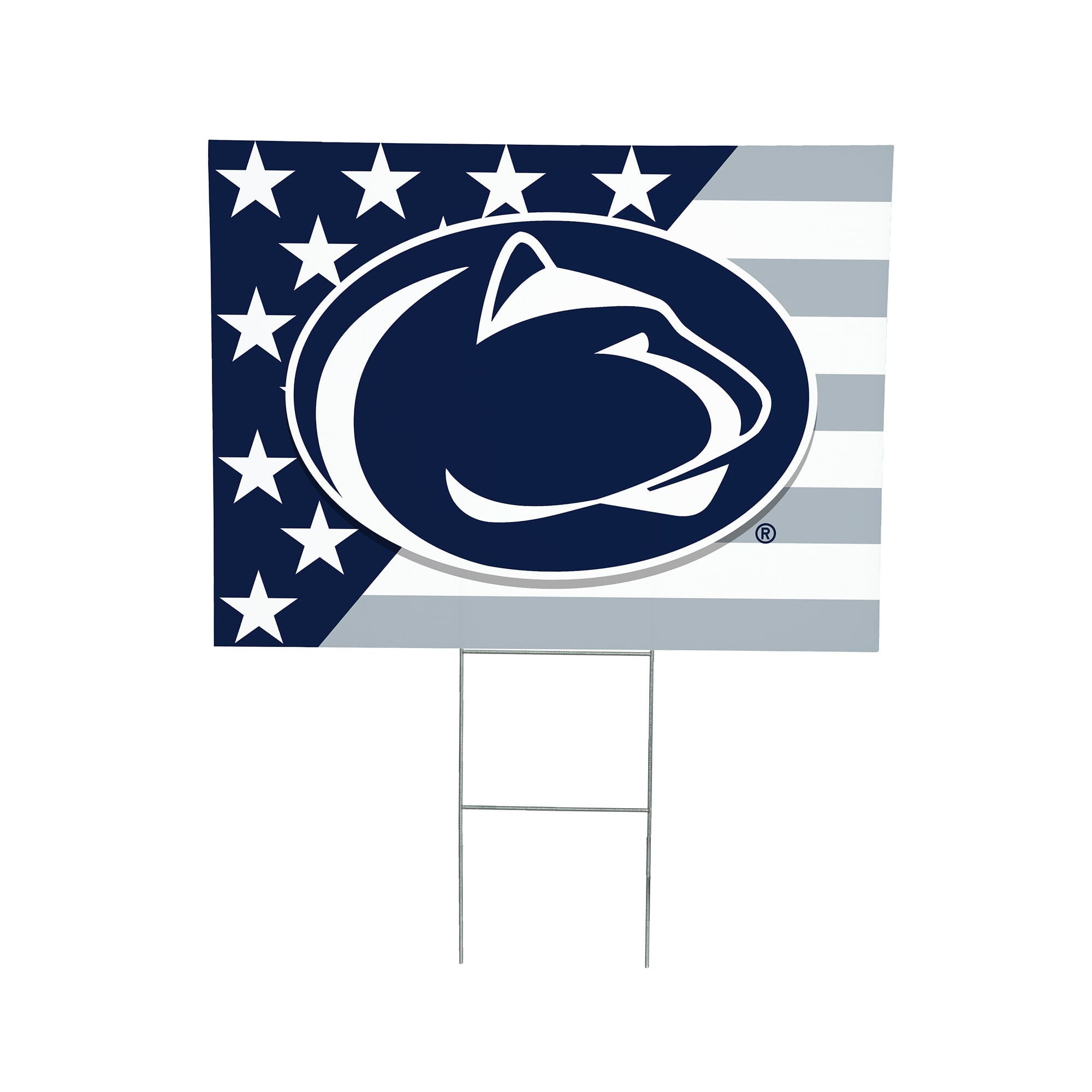 Penn State Nittany Lions 18" x 24" Patriotic Americana Stars & Stripes Flag Outdoor Yard Sign