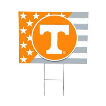 Tennessee Volunteers 18" x 24" Patriotic Americana Stars & Stripes Flag Outdoor Yard Sign