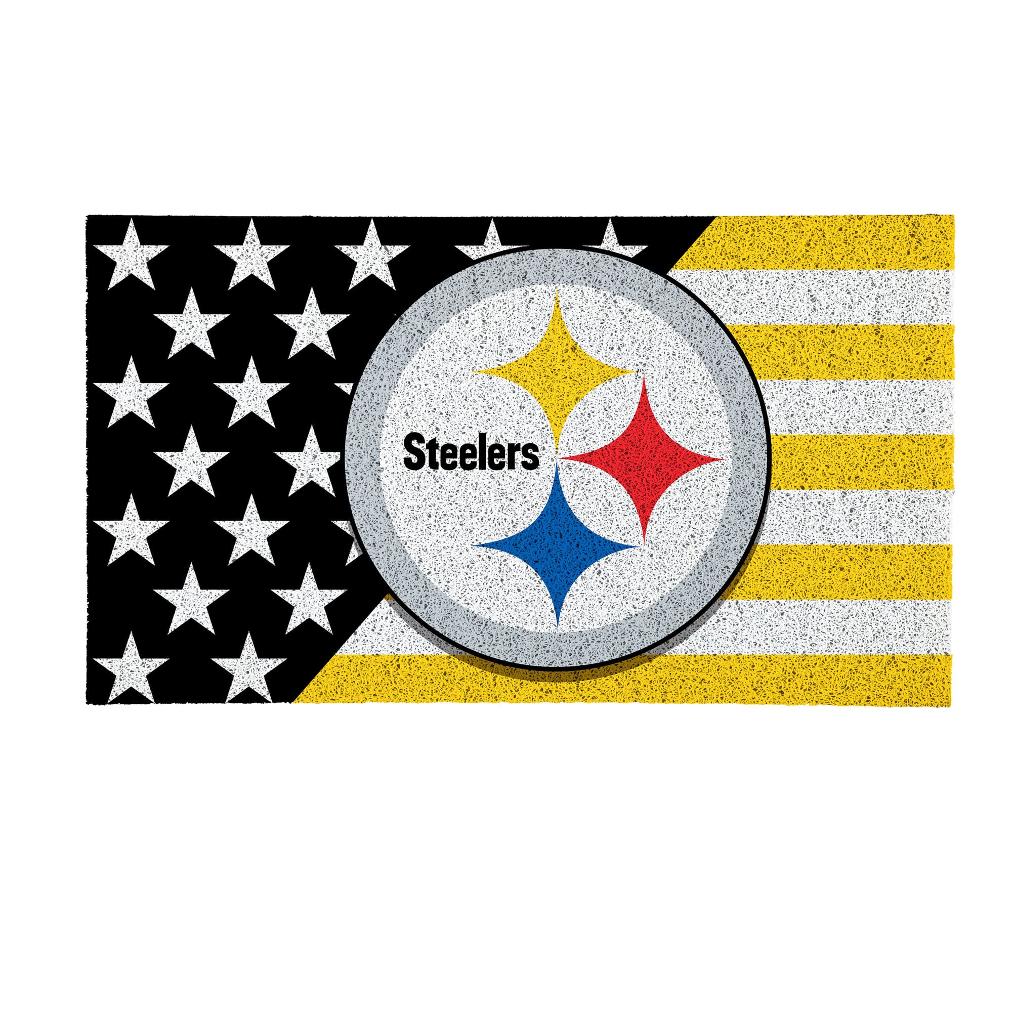 Pittsburgh Steelers 16" x 28" Stars & Stripes Patriotic Turf Mat