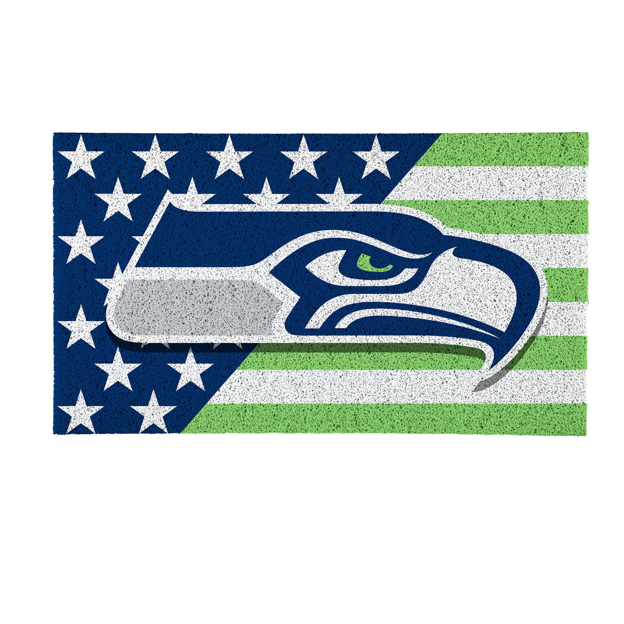 Seattle Seahawks 16" x 28" Stars & Stripes Patriotic Turf Mat