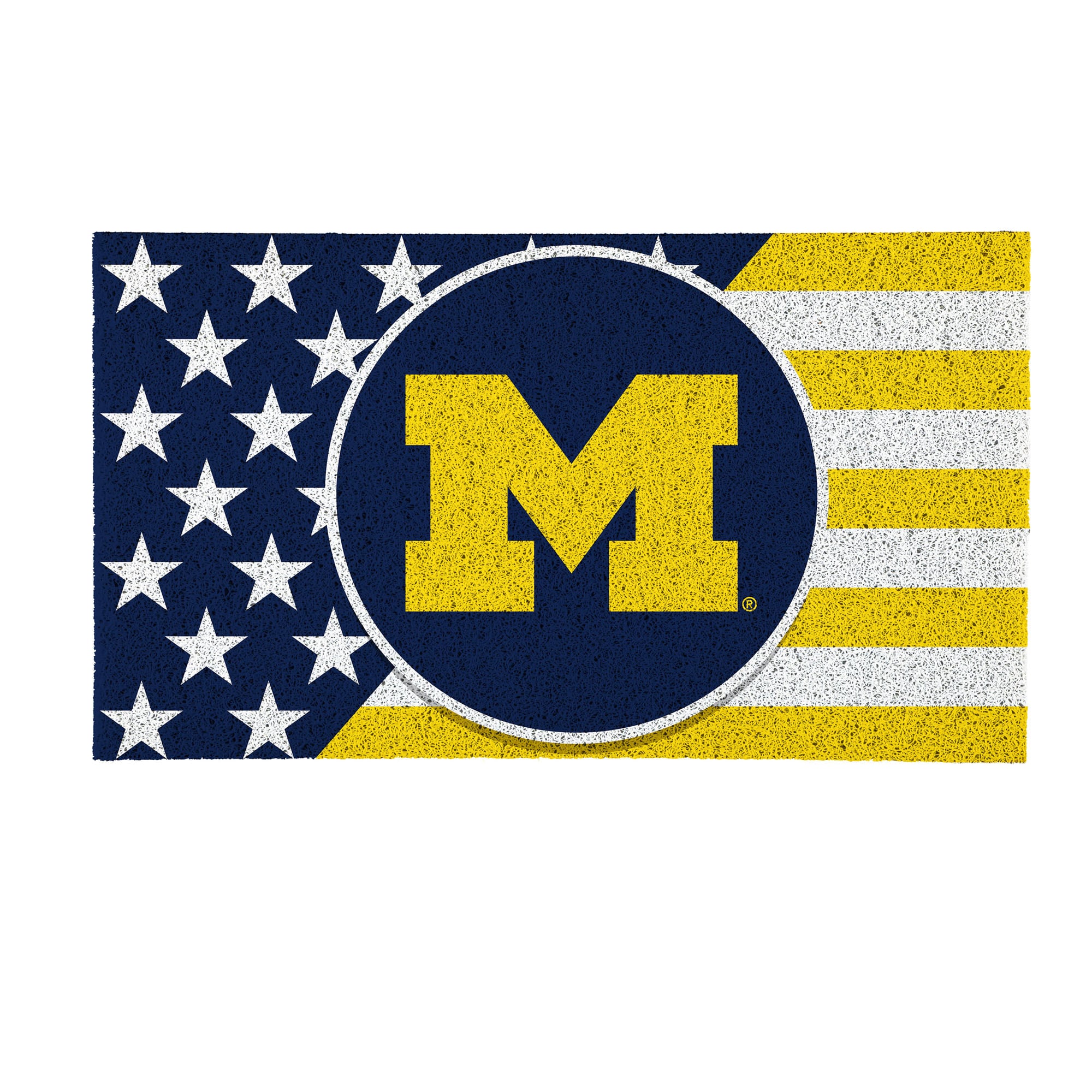 Michigan Wolverines 16" x 28" Stars & Stripes Patriotic Turf Mat