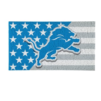 Detroit Lions 16" x 28" Stars & Stripes Patriotic Turf Mat