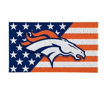 Denver Broncos 16" x 28" Stars & Stripes Patriotic Turf Mat