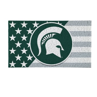 Michigan State Spartans 16" x 28" Stars & Stripes Patriotic Turf Mat