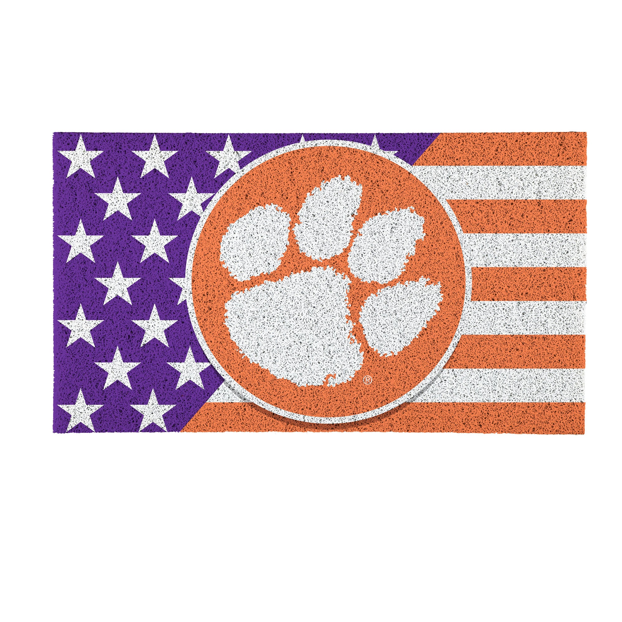 Clemson Tigers 16" x 28" Stars & Stripes Patriotic Turf Mat