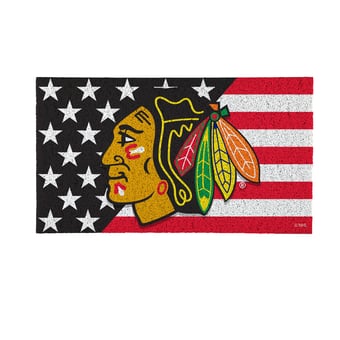 Chicago Blackhawks 16" x 28" Stars & Stripes Patriotic Turf Mat