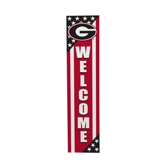 "Georgia Bulldogs 46"" x 11"" Stars & Stripes Patriotic Porch Leaner Wood Sign"