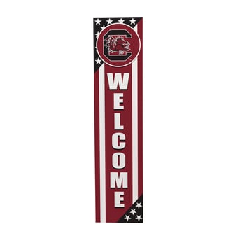 "South Carolina Gamecocks 46"" x 11"" Stars & Stripes Patriotic Porch Leaner Wood Sign"