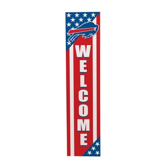Buffalo Bills 46" x 11" Stars & Stripes Patriotic Porch Leaner Wood Sign