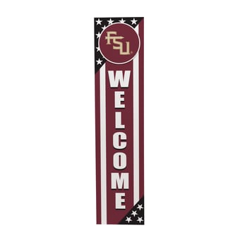 "Florida State Seminoles 46"" x 11"" Stars & Stripes Patriotic Porch Leaner Wood Sign"