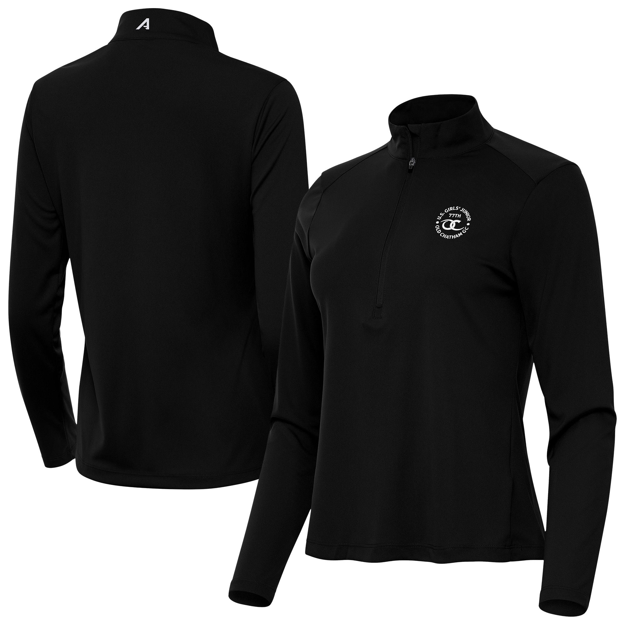 Women’s 2026 U.S. Girls’ Junior Antigua Black Tribute Half-Zip Pullover Top Women’s 2026 U.S. Girls’ Junior Antigua Black Tribute Half-Zip Pullover Top