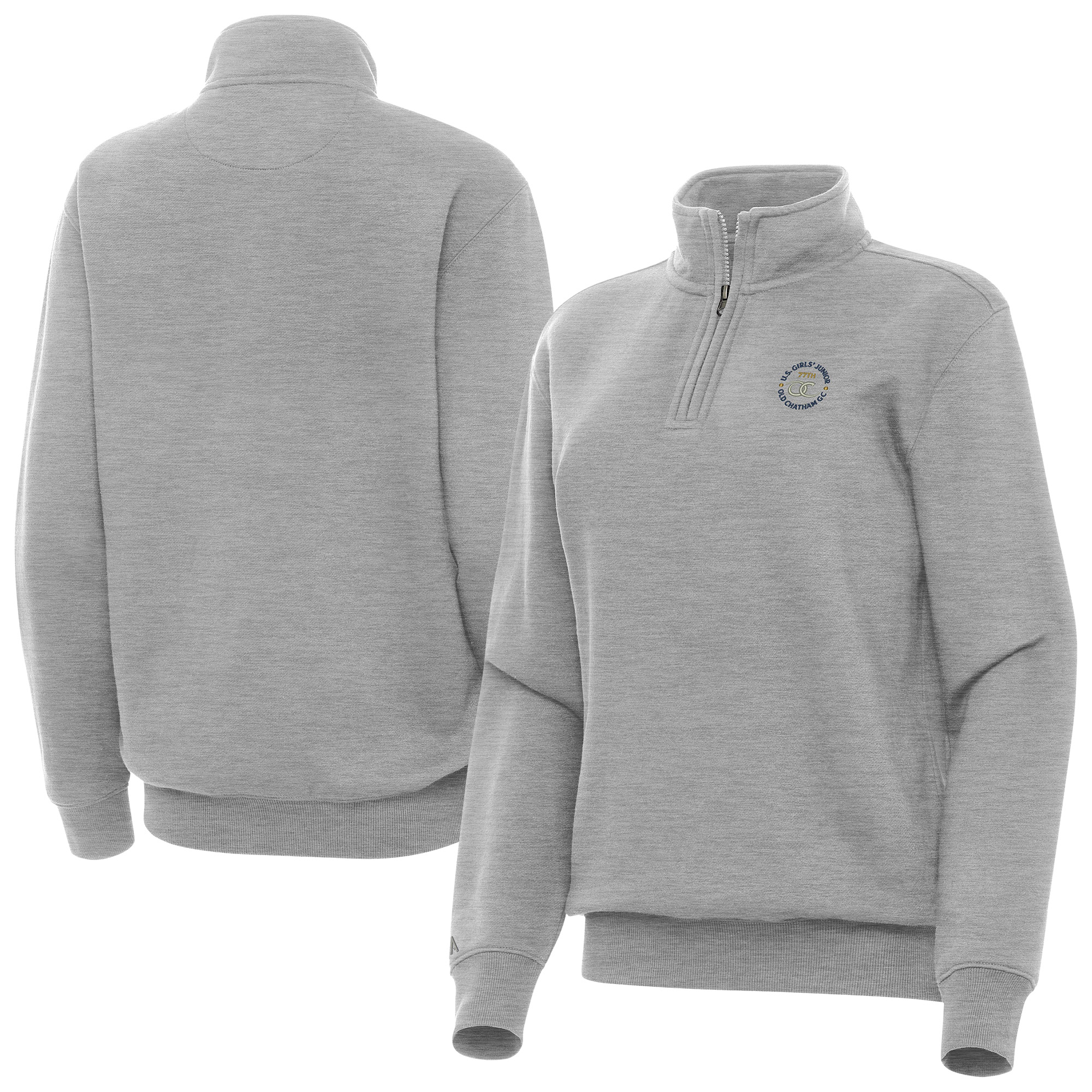 Women’s 2026 U.S. Girls’ Junior Antigua Gray Victory Quarter-Zip Pullover Women’s 2026 U.S. Girls’ Junior Antigua Gray Victory Quarter-Zip Pullover