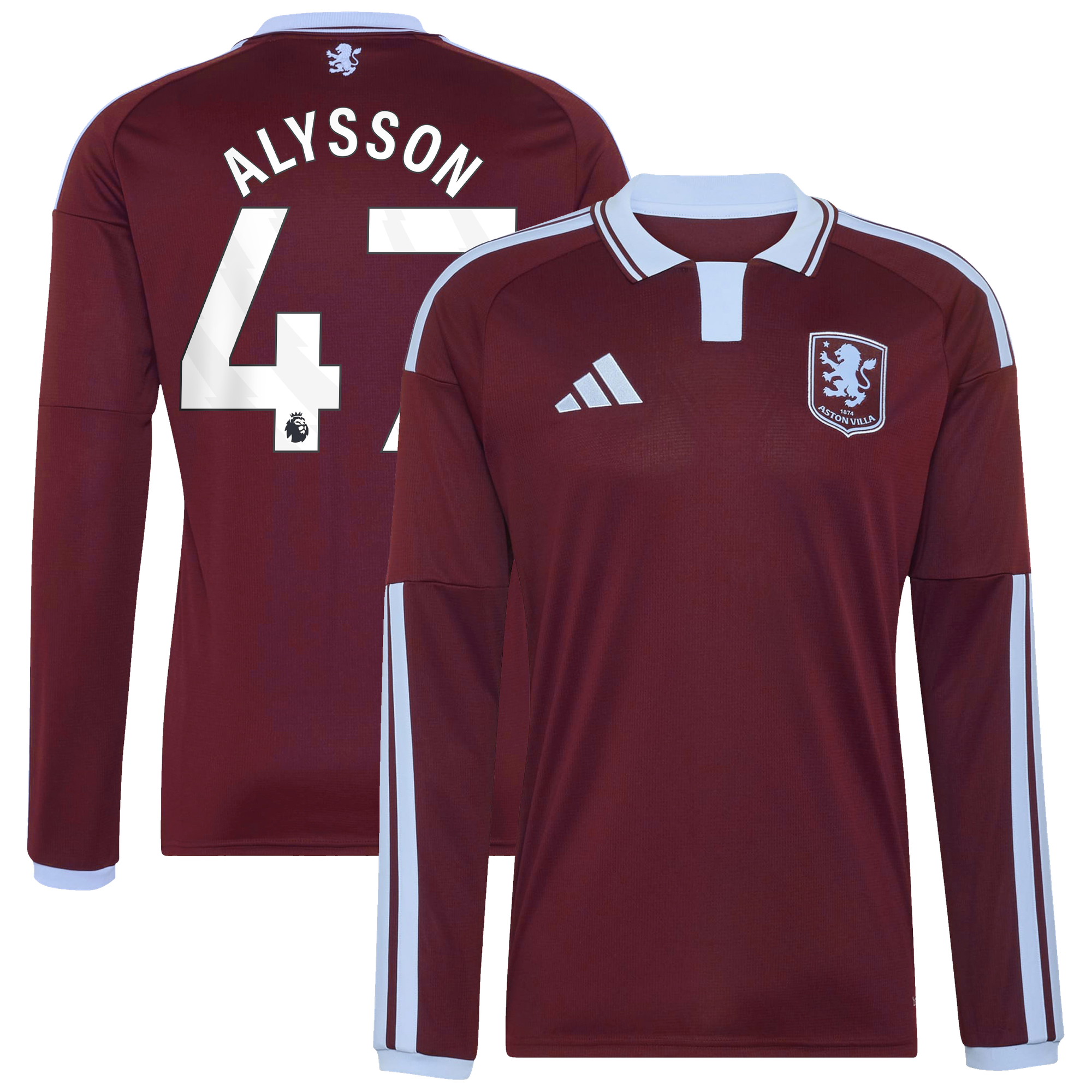 Camiseta adidas de la 1ª equipación del Aston Villa 2026-27 - Manga larga con dorsal Alysson 47