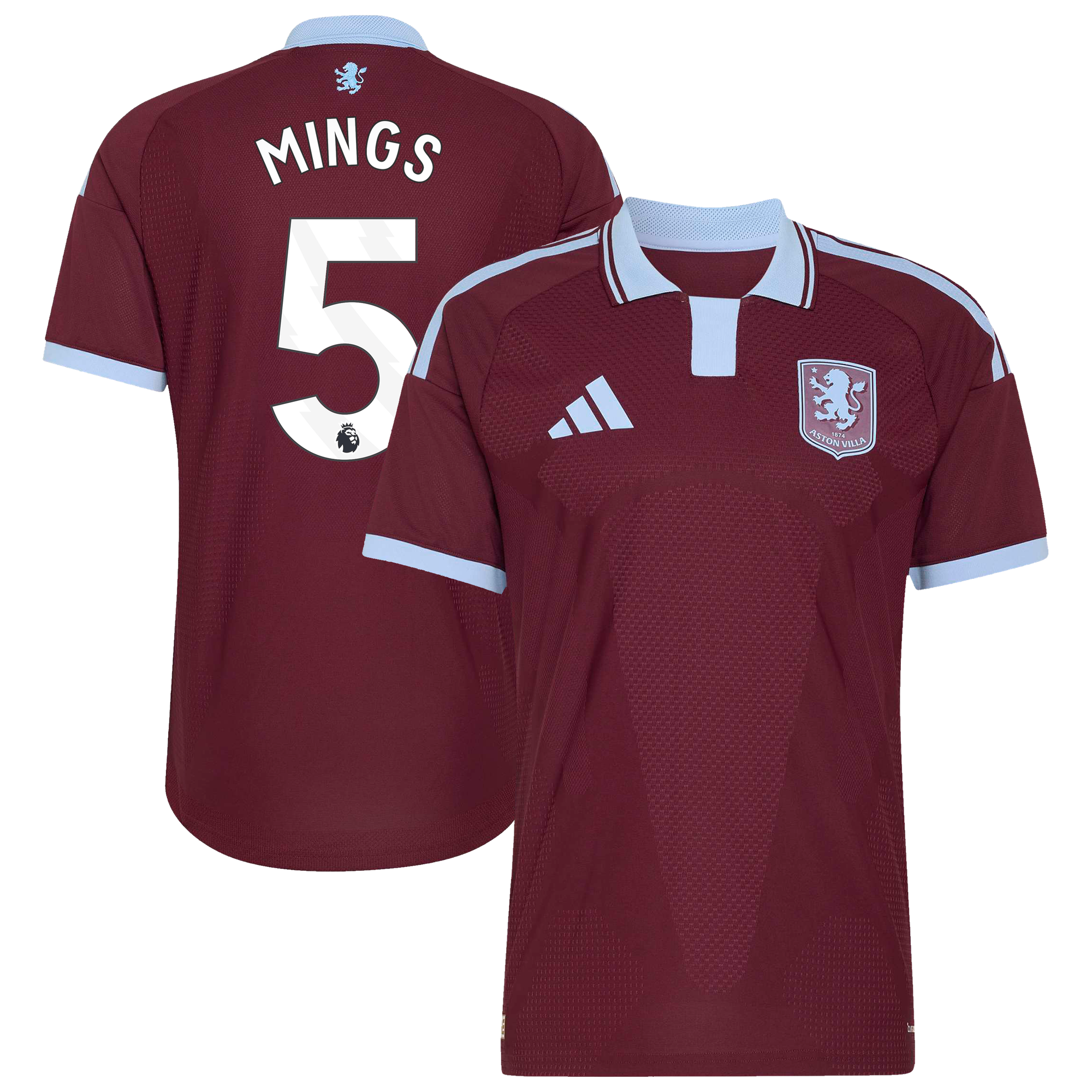 Camiseta adidas Autentica de la 1ª equipación del Aston Villa 2026-27 con dorsal Mings 5