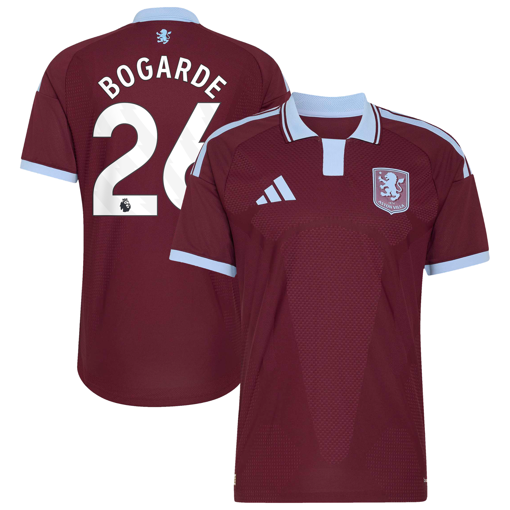 Camiseta adidas Autentica de la 1ª equipación del Aston Villa 2026-27 con dorsal Bogarde 26