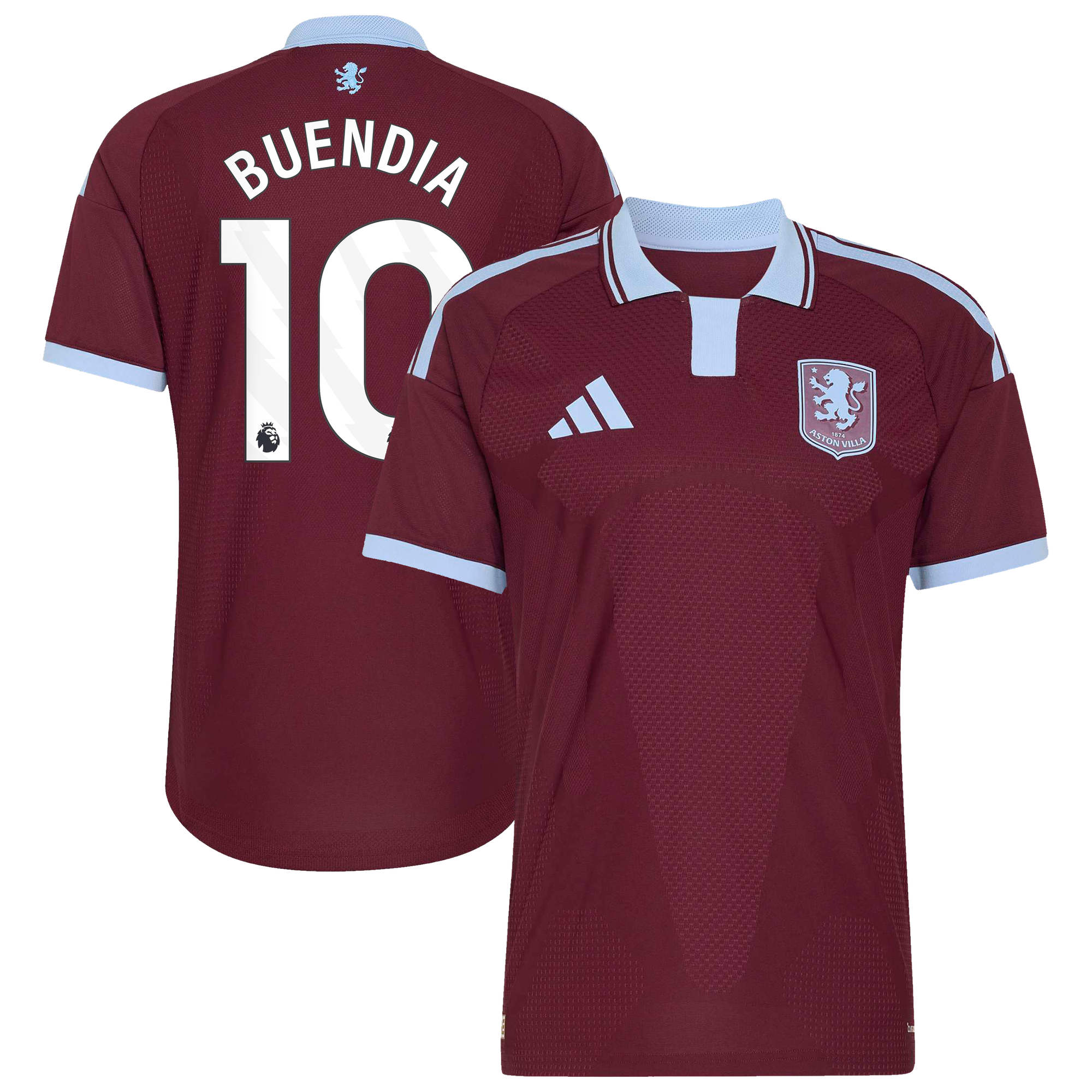 Camiseta adidas Autentica de la 1ª equipación del Aston Villa 2026-27 con dorsal Buendia 10