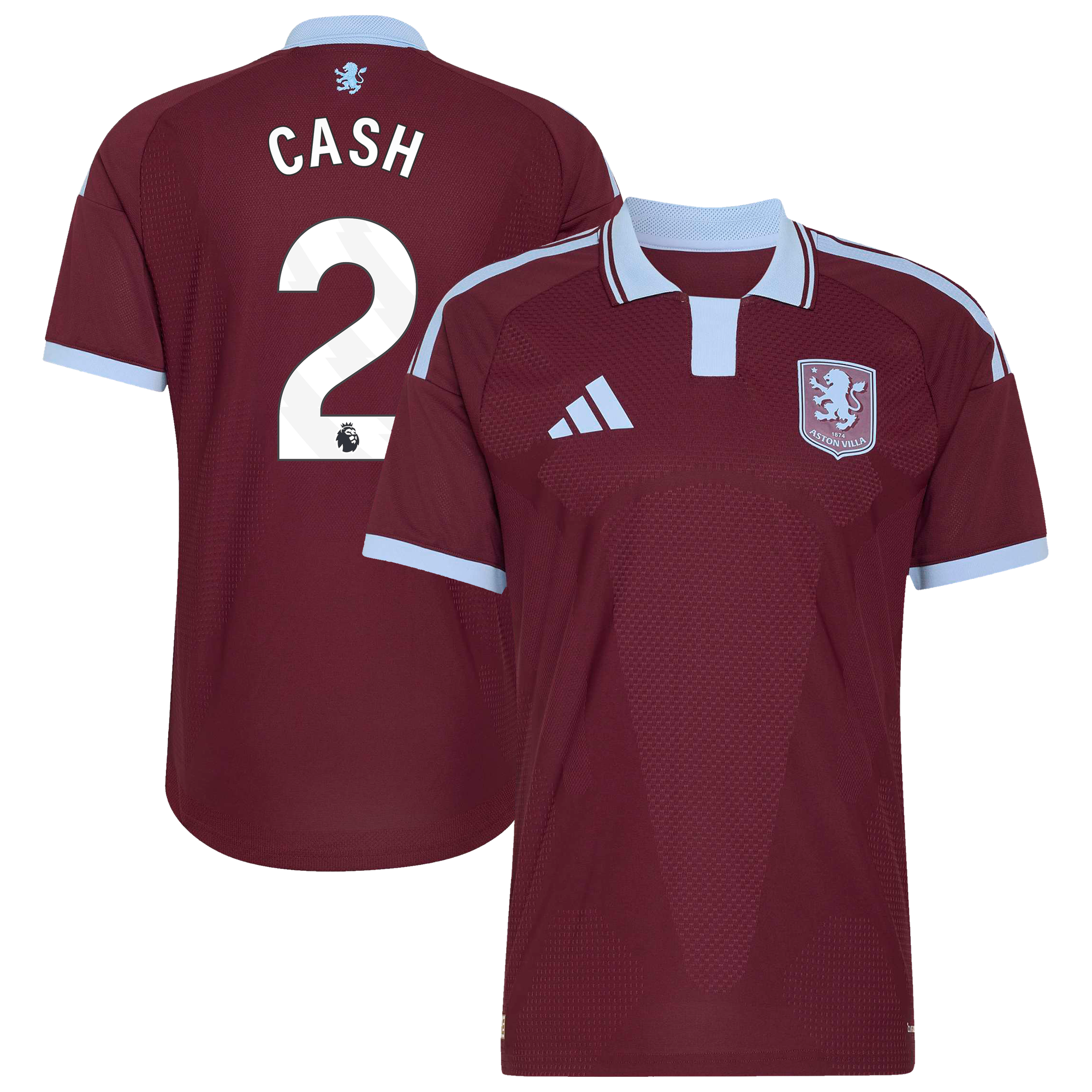Camiseta adidas Autentica de la 1ª equipación del Aston Villa 2026-27 con dorsal Cash 2