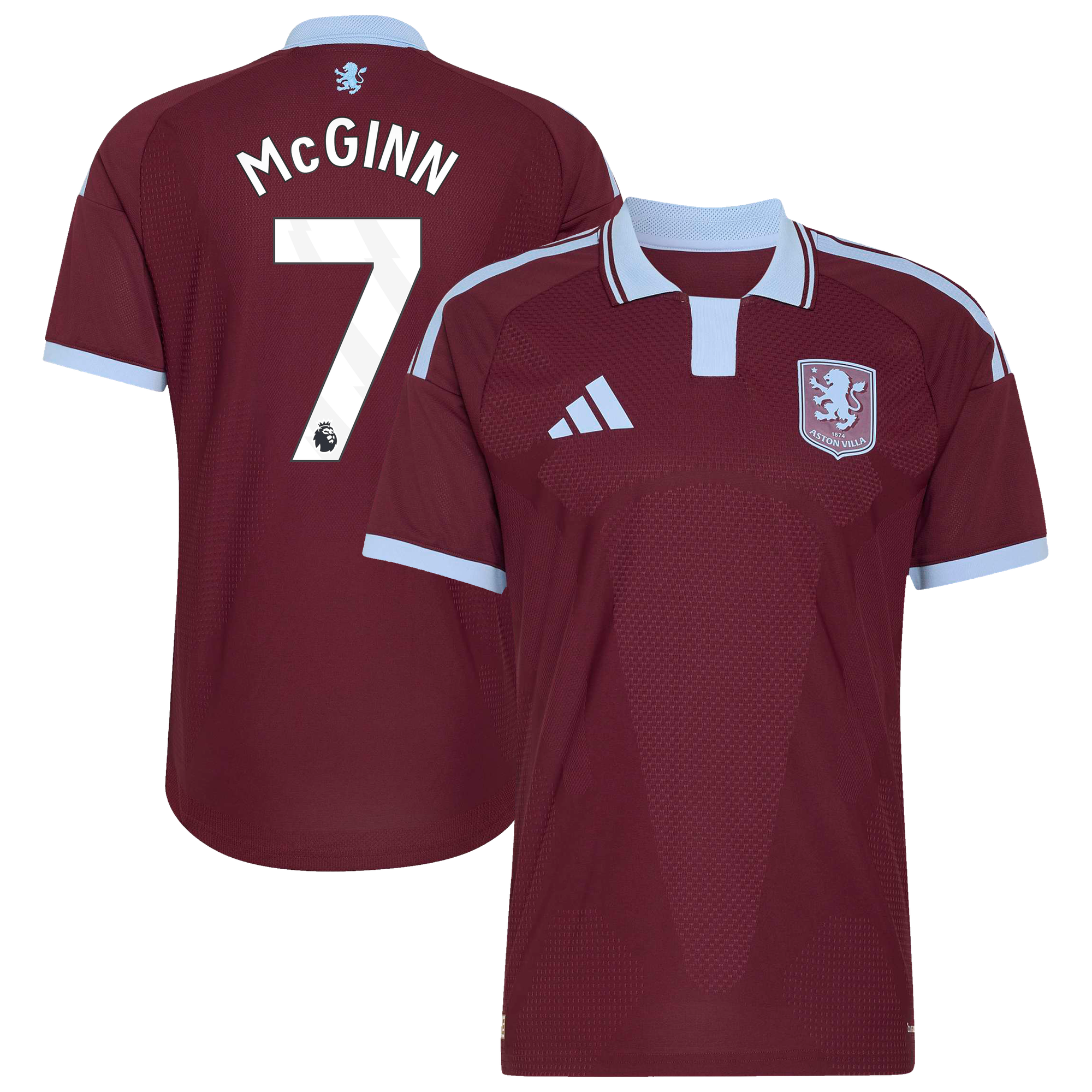 Camiseta adidas Autentica de la 1ª equipación del Aston Villa 2026-27 con dorsal McGinn 7