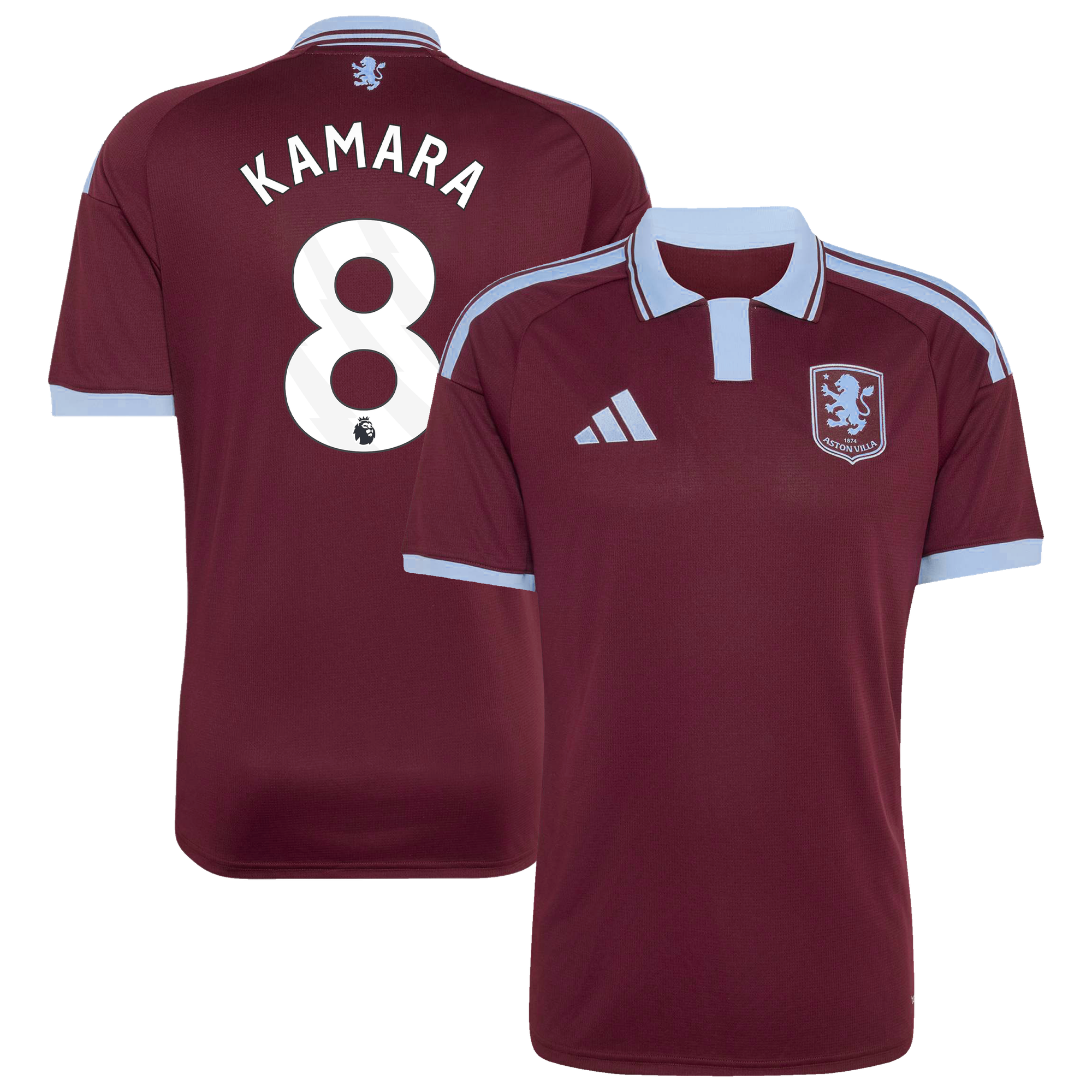 Camiseta adidas de la 1ª equipación del Aston Villa 2026-27 con dorsal Kamara 8